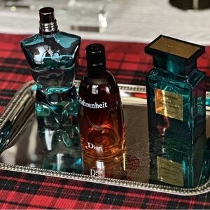 NEW VANITY PERFUME DISPLAY VALET TRAY ENGRAVED DESIGN FOR BATHROOM ENTRYWAY MENS